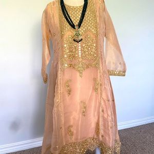 NAKOOSH brand maisoori sheesha work kurti